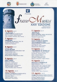 Frasso sabino dal 6 al 19 Agosto - XXIII edizione Frasso Musica
